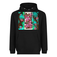 Black pink floral nurse with flowers Heavyweight Hoodie - AdoDesignShop