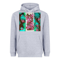 Heather Grey pink floral nurse with flowers Heavyweight Hoodie - AdoDesignShop