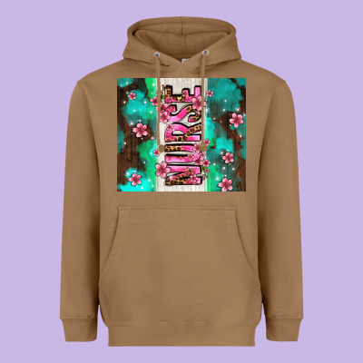 Pink Floral Nurse With Flowers Heavyweight Hoodie Designed By Adodesignshop