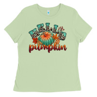 Matcha hello pumpkin Ladies Tee - CowGirlArtShop