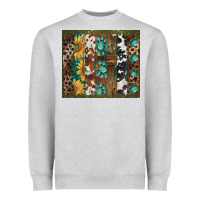 Heather Grey western patterns brushstroke Heavyweight Sweatshirt - BarkalooDesign