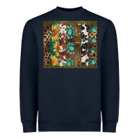 Navy western patterns brushstroke Heavyweight Sweatshirt - BarkalooDesign