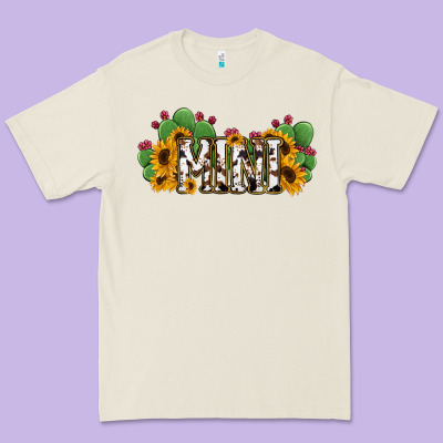 Cactus Cowhide Sunflower Mama And Mini Set Premium Tee Designed By Jasminsmagicworld