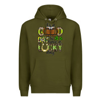 Army Green It's a Good Day To Have a Lucky Day Premium Hoodie - CowhideDigitalArt