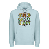 Blue Mist It's a Good Day To Have a Lucky Day Premium Hoodie - CowhideDigitalArt