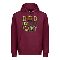 Burgundy It's a Good Day To Have a Lucky Day Premium Hoodie - CowhideDigitalArt