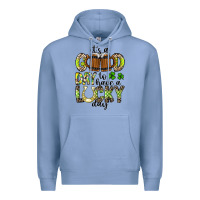 Colony Blue It's a Good Day To Have a Lucky Day Premium Hoodie - CowhideDigitalArt
