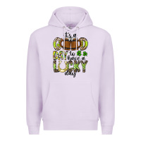 Lilac It's a Good Day To Have a Lucky Day Premium Hoodie - CowhideDigitalArt