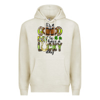 Oatmeal Heather It's a Good Day To Have a Lucky Day Premium Hoodie - CowhideDigitalArt