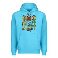Ocean Blue It's a Good Day To Have a Lucky Day Premium Hoodie - CowhideDigitalArt