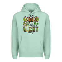 Seafoam It's a Good Day To Have a Lucky Day Premium Hoodie - CowhideDigitalArt