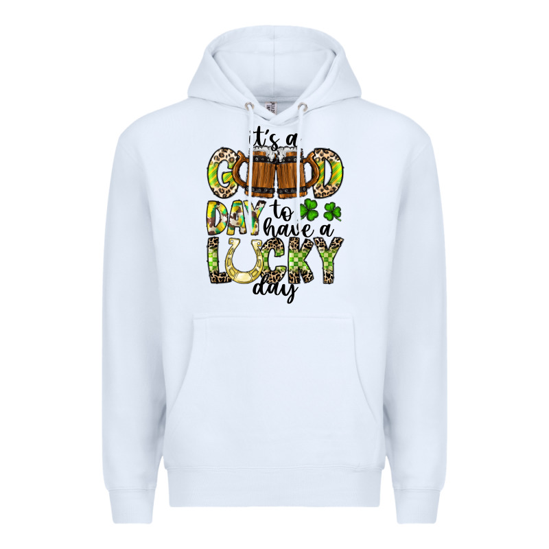 It's A Good Day To Have A Lucky Day Premium Hoodie by CowhideDigitalArt | Teevron