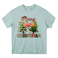 Arona Merry Christmas flamingo Heavy Core Tee - texasbilliewilder