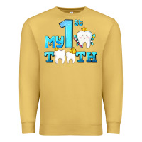 Antique Gold my first tooth with teeth Premium Sweatshirt - AdoDesignShop