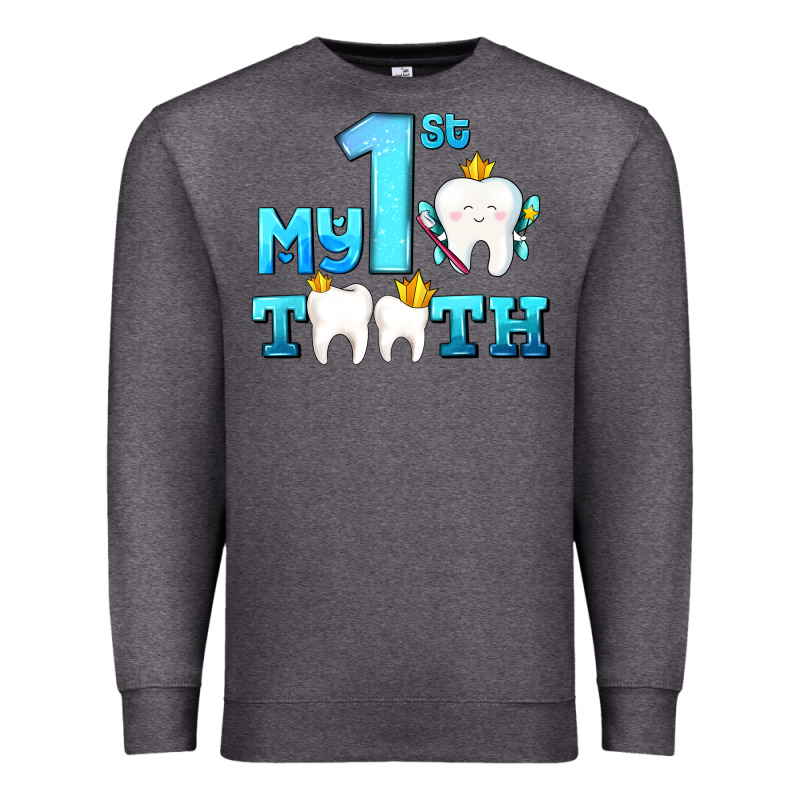 My First Tooth With Teeth Premium Sweatshirt by AdoDesignShop | Teevron