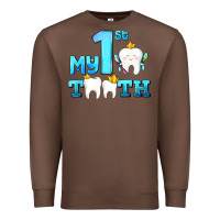 Chestnut my first tooth with teeth Premium Sweatshirt - AdoDesignShop