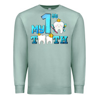 Seafoam my first tooth with teeth Premium Sweatshirt - AdoDesignShop
