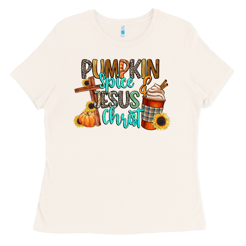 Pumpkin Spice And Jesus Christ Ladies Tee by CowGirlArtShop | Teevron