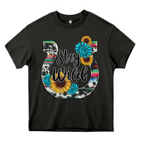 Asphalt western stay wild horsesho Heavy Core Tee - RanaPortraitStore