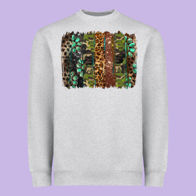 Western Camouflage Brushstroke Heavyweight Sweatshirt Designed By Barkaloodesign