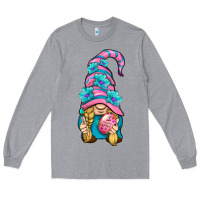 Heather Grey Easter Gnome Long Sleeve Tee - BundleAndBundleShop
