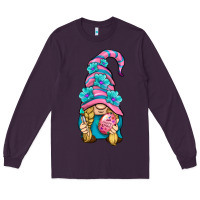 Plum Easter Gnome Long Sleeve Tee - BundleAndBundleShop