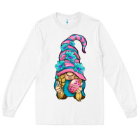 White Easter Gnome Long Sleeve Tee - BundleAndBundleShop