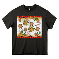 Asphalt Christmas gingerbread cookies and candy cane Heavy Core Tee - NancyCooperArtShop