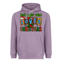 Lavender just a girl who loves christmas Heavyweight Hoodie - AdoDesignShop