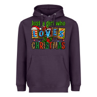 Plum just a girl who loves christmas Heavyweight Hoodie - AdoDesignShop
