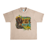 French Oak Blame It All On My Boots Urban Heavy Tee - FaDigitalArtStudio