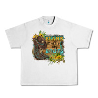Lunar Rock Blame It All On My Boots Urban Heavy Tee - FaDigitalArtStudio