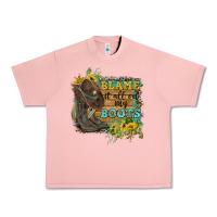 Salmon Blame It All On My Boots Urban Heavy Tee - FaDigitalArtStudio