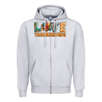 Heather Grey love thanksgiving western turkey Zipper Hoodie - BarkalooDesign