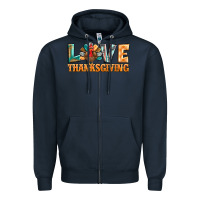 Navy love thanksgiving western turkey Zipper Hoodie - BarkalooDesign