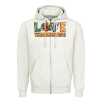 Love Thanksgiving Western Turkey Zipper Hoodie | Teevron