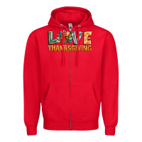 Red love thanksgiving western turkey Zipper Hoodie - BarkalooDesign
