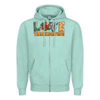 Seafoam love thanksgiving western turkey Zipper Hoodie - BarkalooDesign