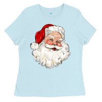 Baby Blue santa claus Ladies Tee - CowGirlArtShop