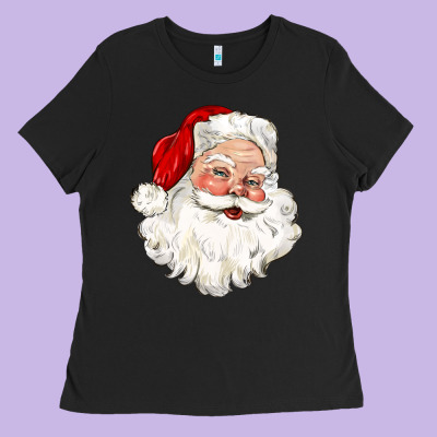 Santa Claus Ladies Tee Designed By Cowgirlartshop