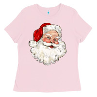 Bubblegum Pink santa claus Ladies Tee - CowGirlArtShop
