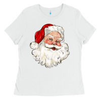 White santa claus Ladies Tee - CowGirlArtShop
