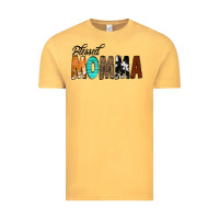 Vintage Mustard Blessed Momma Vintage Tee - CowCowDesign