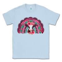 Dusty Blue valentines day pink gemstones baby calf rainbow Classic Tee - Jasminsmagicworld