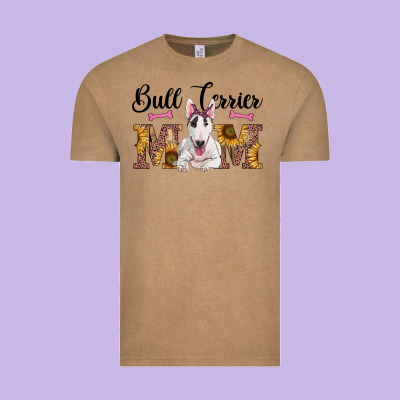 Western Bull Terrier Mom Vintage Tee Designed By Ranaportraitstore