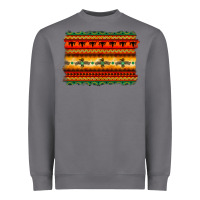 Storm bullskull thunderbird aztec pattern warm colors Heavyweight Sweatshirt - BarkalooDesign