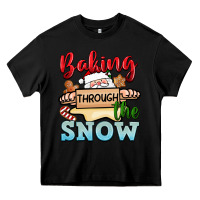 Black Baking through the snow Heavy Core Tee - NancyCooperArtShop
