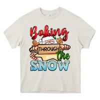 Cream Baking through the snow Heavy Core Tee - NancyCooperArtShop