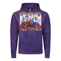 Cloud Purple Fourth Of July Truck American Flag Vintage Hoodie - FaDigitalArtStudio