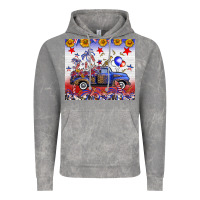 Cloud Rock Fourth Of July Truck American Flag Vintage Hoodie - FaDigitalArtStudio